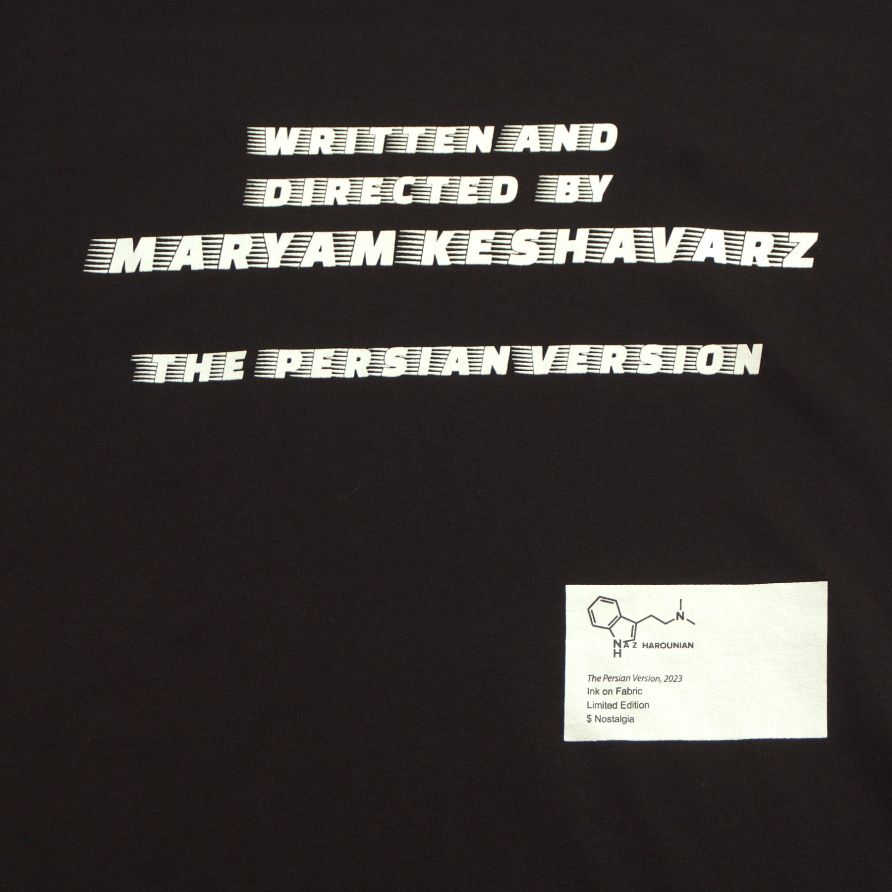 The Persian Version - Writer Director Maryam Keshavarz - T- Shirt - Black - Front - Neds Melrose
