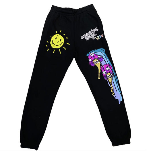 After School Special - Trippy - Sweatpants - Black - Front - B2SS - Neds Melrose