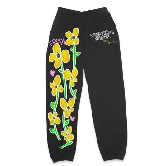 After School Special - Flower Sweatpants - Black - Front - Neds Melrose