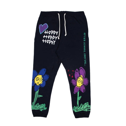 After School Special - Happy Hearts - Sweatpants - Black - Front - B2SS - Neds Melrose