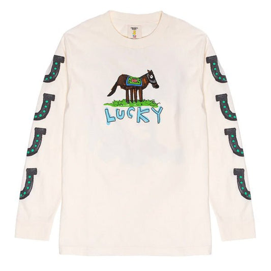After School Special - Lucky Horse Cowboy - Long Sleeve T-shirt - White - Front - B2SS - Neds Melrose